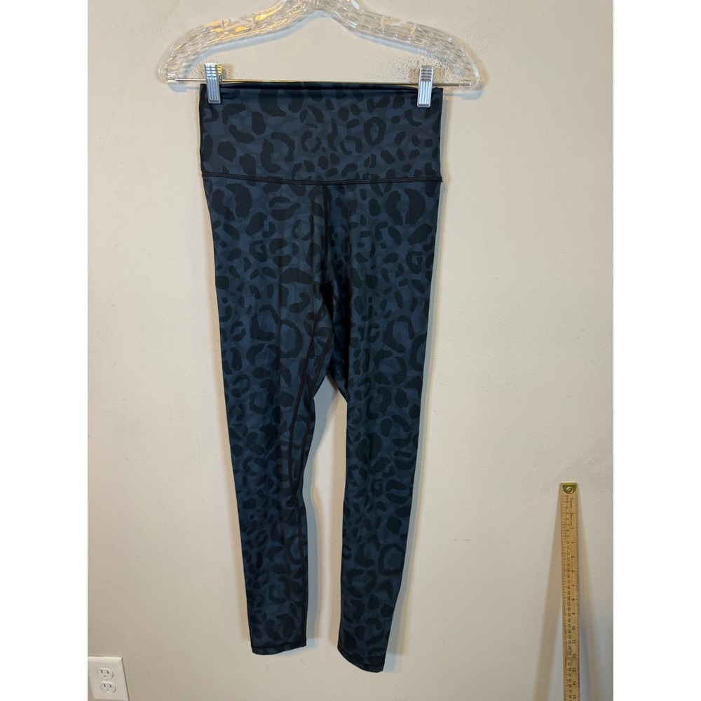 Colorfulkoala Womens Leggings Leopard Print Navy Blue Size M